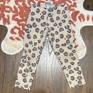Leopard Print Kids Leggings- lined